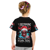 Skull Santa Claus Kid T Shirt It's Beginning To Look A Lot Like Fuck This - Wonder Print Shop