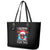 Skull Santa Claus Leather Tote Bag It's Beginning To Look A Lot Like Fuck This - Wonder Print Shop