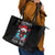 Skull Santa Claus Leather Tote Bag It's Beginning To Look A Lot Like Fuck This - Wonder Print Shop