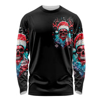 Skull Santa Claus Long Sleeve Shirt It's Beginning To Look A Lot Like Fuck This - Wonder Print Shop
