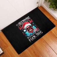 Skull Santa Claus Rubber Doormat It's Beginning To Look A Lot Like Fuck This - Wonder Print Shop