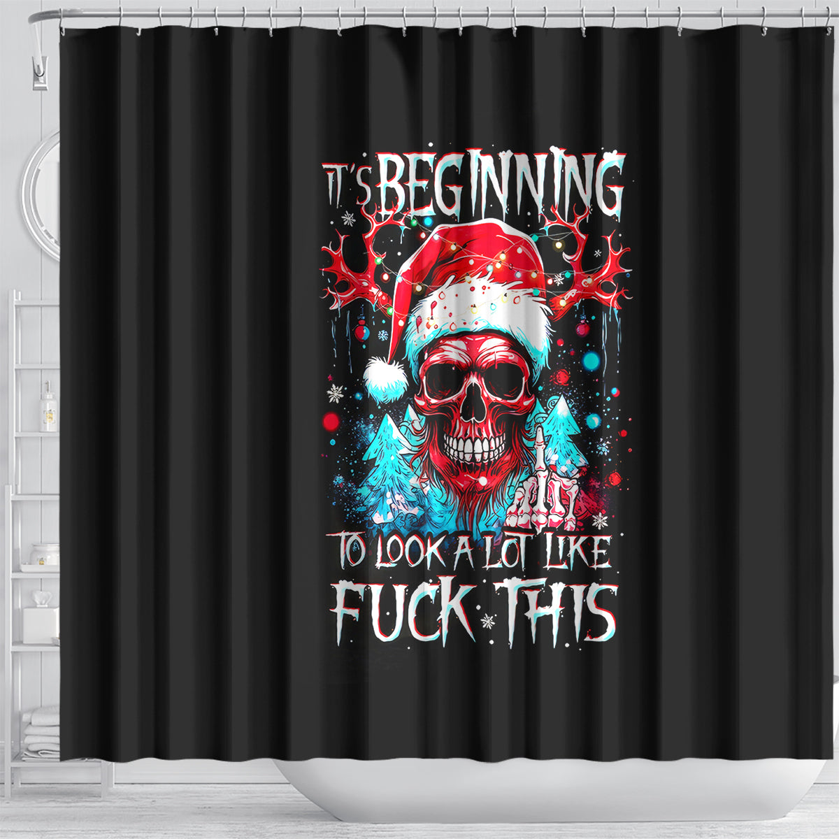 skull-santa-claus-shower-curtain-its-beginning-to-look-a-lot-like-fuck-this
