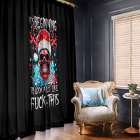 Skull Santa Claus Window Curtain It's Beginning To Look A Lot Like Fuck This - Wonder Print Shop