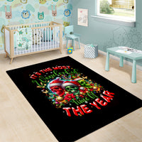 Skull Santa Claus Area Rug It's The Most Time Of The Year - Wonder Print Shop
