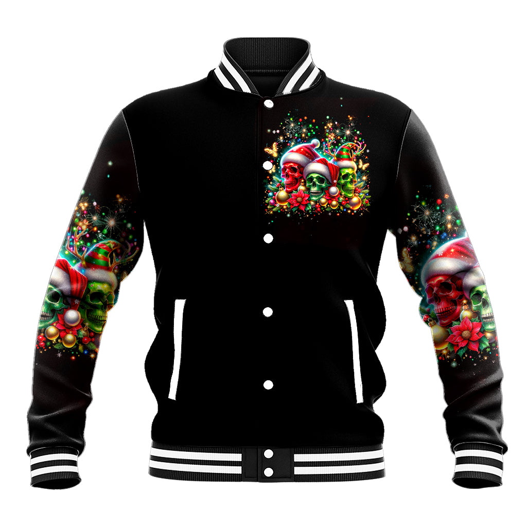 Skull Santa Claus Baseball Jacket It's The Most Time Of The Year - Wonder Print Shop
