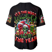 Skull Santa Claus Baseball Jersey It's The Most Time Of The Year - Wonder Print Shop