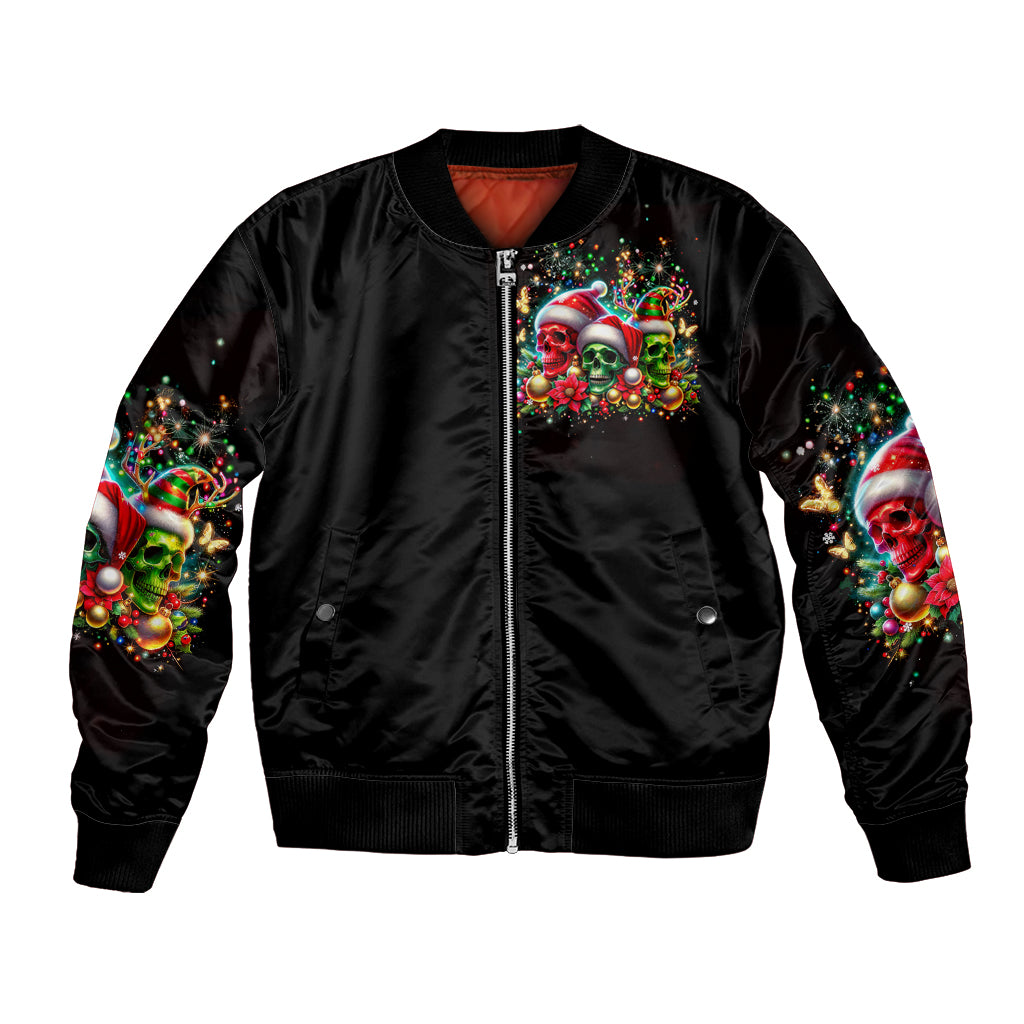 Skull Santa Claus Bomber Jacket It's The Most Time Of The Year - Wonder Print Shop