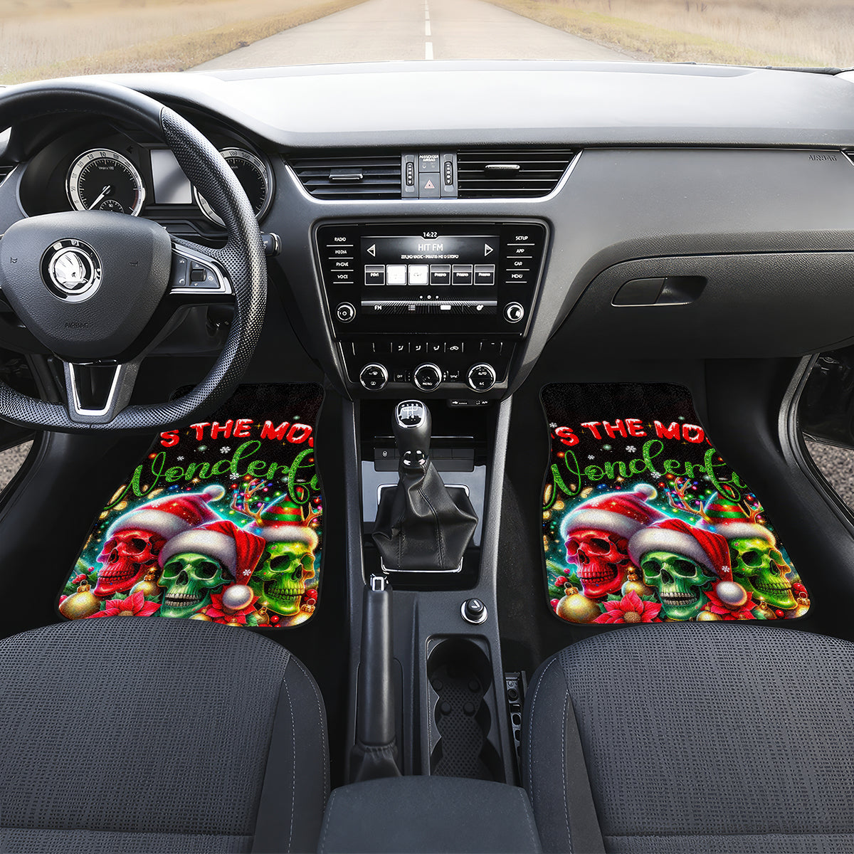Skull Santa Claus Car Mats It's The Most Time Of The Year - Wonder Print Shop