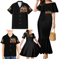 Skull Santa Claus Family Matching Mermaid Dress and Hawaiian Shirt It's The Most Time Of The Year - Wonder Print Shop