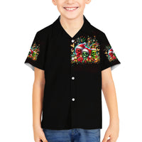 Skull Santa Claus Family Matching Off Shoulder Maxi Dress and Hawaiian Shirt It's The Most Time Of The Year - Wonder Print Shop