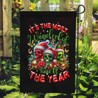Skull Santa Claus Garden Flag It's The Most Time Of The Year - Wonder Print Shop