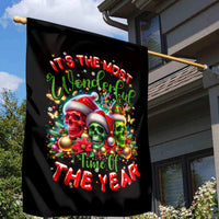 Skull Santa Claus Garden Flag It's The Most Time Of The Year - Wonder Print Shop