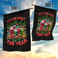 Skull Santa Claus Garden Flag It's The Most Time Of The Year - Wonder Print Shop
