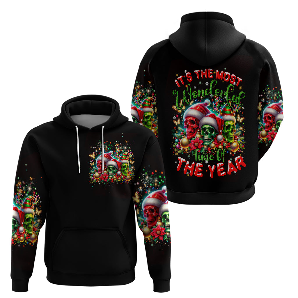 Skull Santa Claus Hoodie It's The Most Time Of The Year - Wonder Print Shop