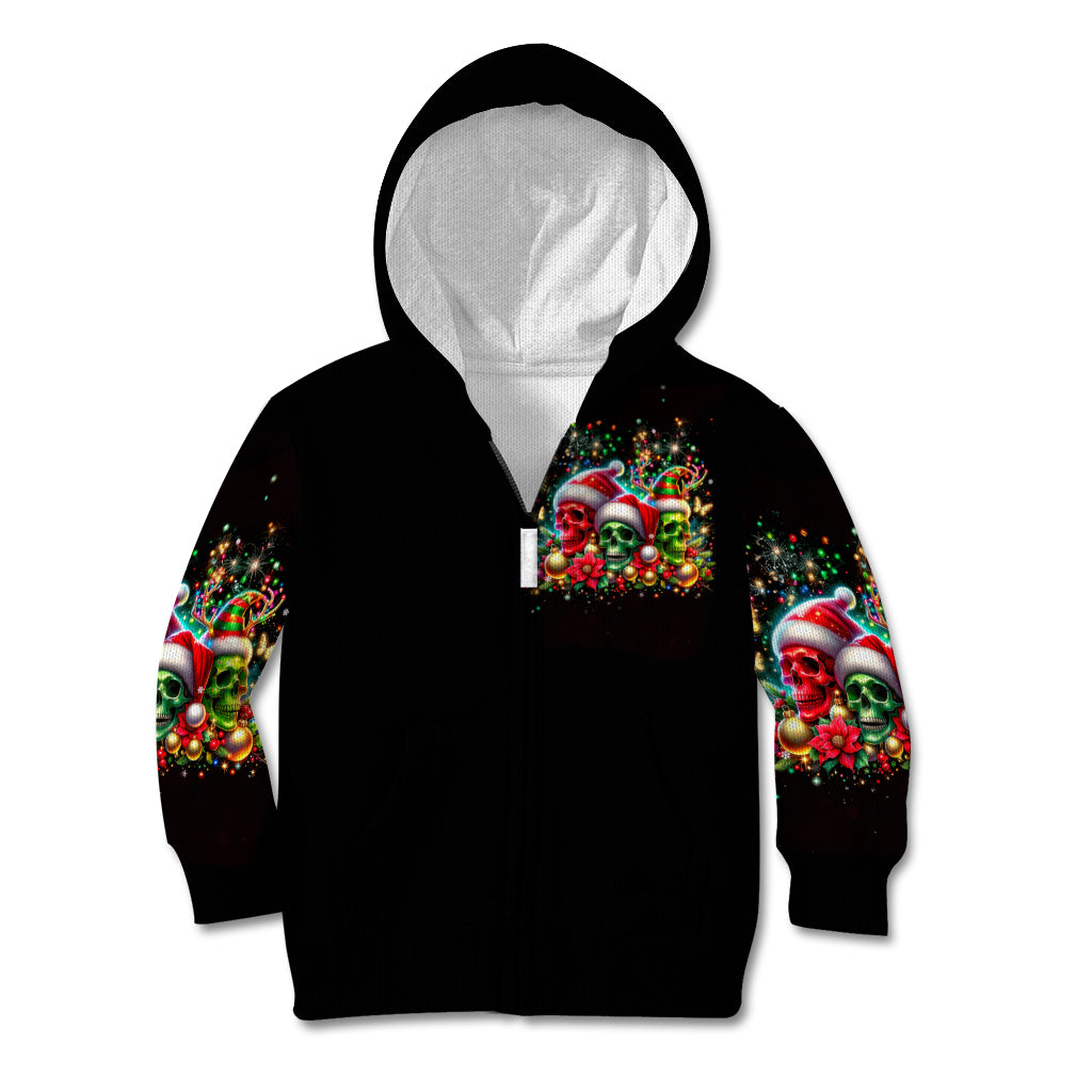 Skull Santa Claus Kid Hoodie It's The Most Time Of The Year - Wonder Print Shop