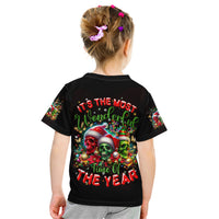 Skull Santa Claus Kid T Shirt It's The Most Time Of The Year - Wonder Print Shop