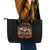 Skull Santa Claus Leather Tote Bag It's The Most Time Of The Year - Wonder Print Shop