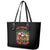 Skull Santa Claus Leather Tote Bag It's The Most Time Of The Year - Wonder Print Shop