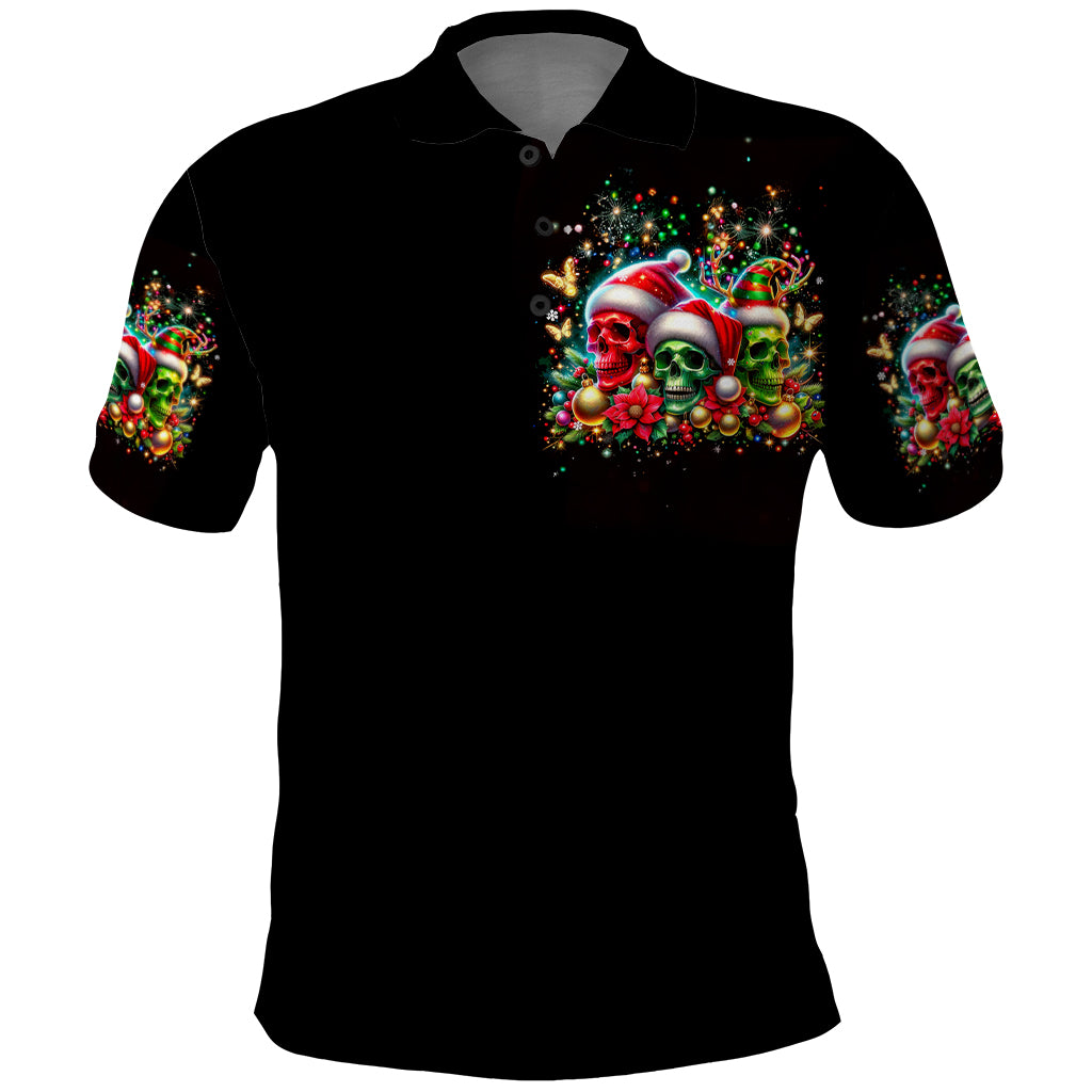 Skull Santa Claus Polo Shirt It's The Most Time Of The Year - Wonder Print Shop