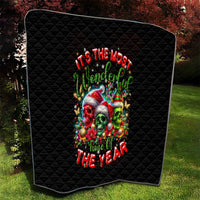 Skull Santa Claus Quilt It's The Most Time Of The Year - Wonder Print Shop