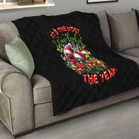Skull Santa Claus Quilt It's The Most Time Of The Year - Wonder Print Shop
