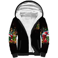 Skull Santa Claus Sherpa Hoodie It's The Most Time Of The Year - Wonder Print Shop