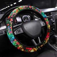 Skull Santa Claus Steering Wheel Cover It's The Most Time Of The Year - Wonder Print Shop