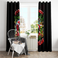 Skull Santa Claus Window Curtain It's The Most Time Of The Year - Wonder Print Shop