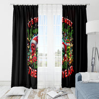 Skull Santa Claus Window Curtain It's The Most Time Of The Year - Wonder Print Shop