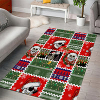 Skeleton Santa Claus Area Rug Moodboard Skull Ugly Christmas - Wonder Print Shop
