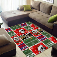 Skeleton Santa Claus Area Rug Moodboard Skull Ugly Christmas - Wonder Print Shop