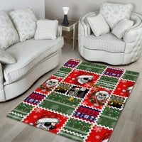 Skeleton Santa Claus Area Rug Moodboard Skull Ugly Christmas - Wonder Print Shop