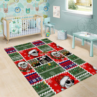 Skeleton Santa Claus Area Rug Moodboard Skull Ugly Christmas - Wonder Print Shop