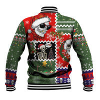 Skeleton Santa Claus Baseball Jacket Moodboard Skull Ugly Christmas - Wonder Print Shop