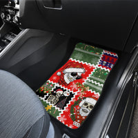 Skeleton Santa Claus Car Mats Moodboard Skull Ugly Christmas - Wonder Print Shop