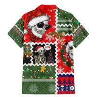 Skeleton Santa Claus Family Matching Mermaid Dress and Hawaiian Shirt Moodboard Skull Ugly Christmas - Wonder Print Shop