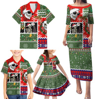 Skeleton Santa Claus Family Matching Puletasi Dress and Hawaiian Shirt Moodboard Skull Ugly Christmas - Wonder Print Shop