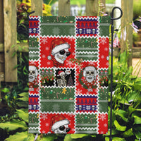 Skeleton Santa Claus Garden Flag Moodboard Skull Ugly Christmas - Wonder Print Shop