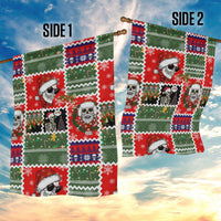 Skeleton Santa Claus Garden Flag Moodboard Skull Ugly Christmas - Wonder Print Shop