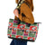 Skeleton Santa Claus Leather Tote Bag Moodboard Skull Ugly Christmas - Wonder Print Shop