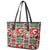 Skeleton Santa Claus Leather Tote Bag Moodboard Skull Ugly Christmas - Wonder Print Shop