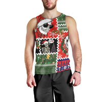 Skeleton Santa Claus Men Tank Top Moodboard Skull Ugly Christmas - Wonder Print Shop