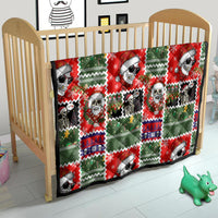 Skeleton Santa Claus Quilt Moodboard Skull Ugly Christmas - Wonder Print Shop