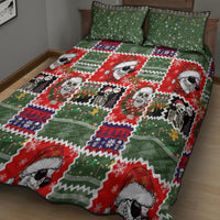 Skeleton Santa Claus Quilt Bed Set Moodboard Skull Ugly Christmas - Wonder Print Shop