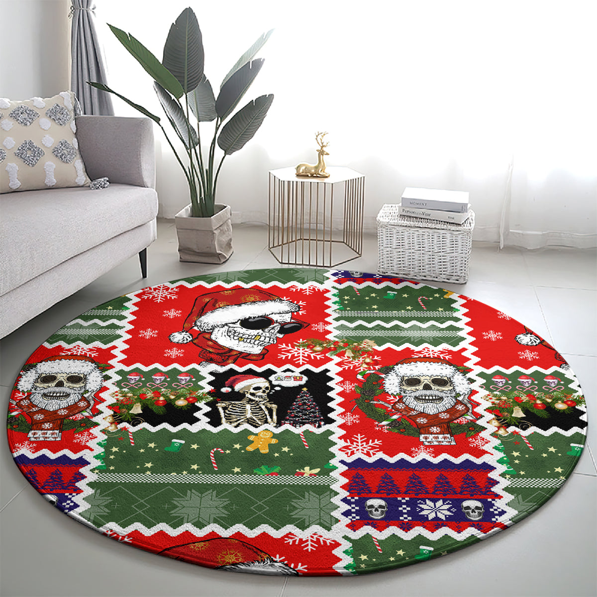 skeleton-santa-claus-round-carpet-moodboard-skull-ugly-christmas