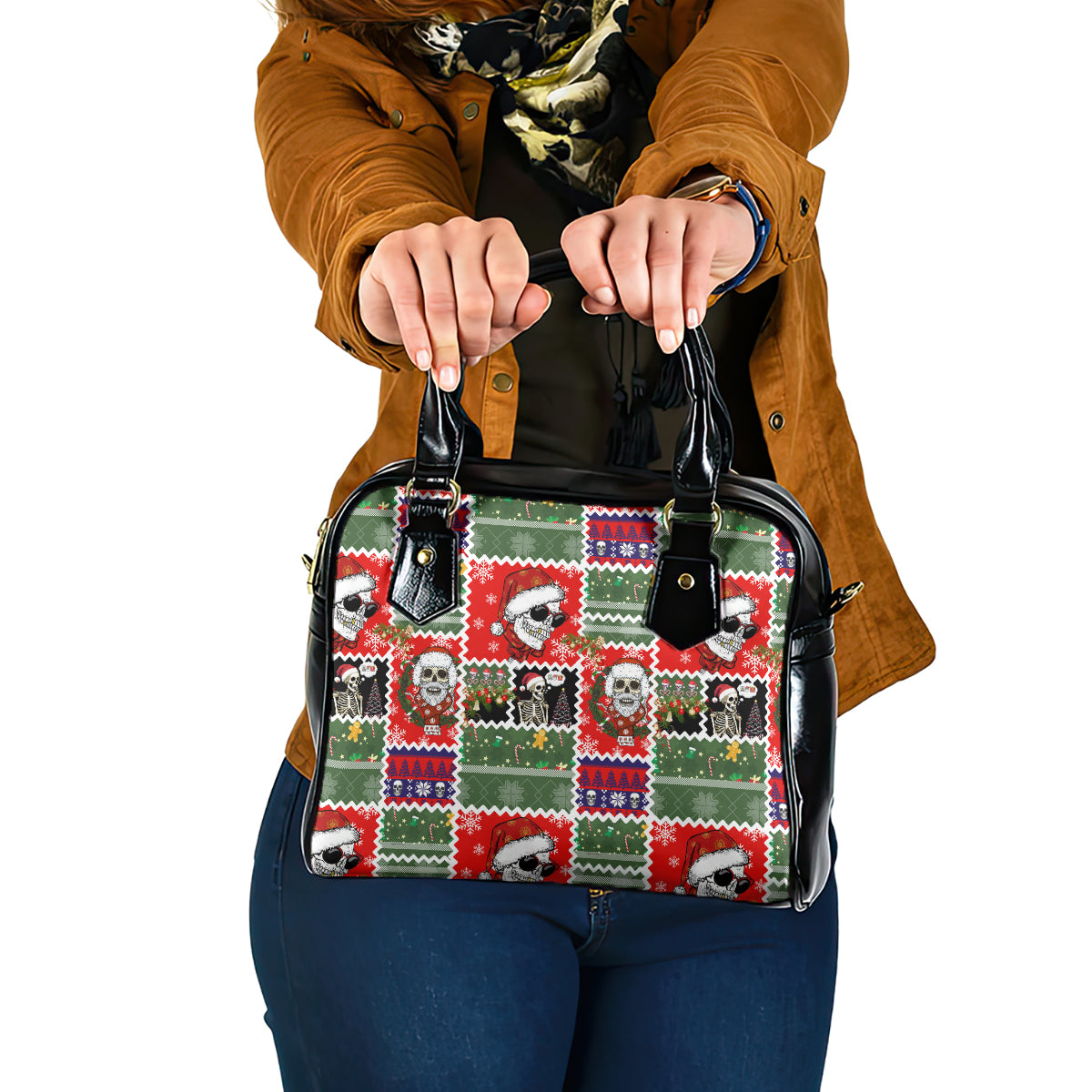 skeleton-santa-claus-shoulder-handbag-moodboard-skull-ugly-christmas