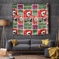 Skeleton Santa Claus Tapestry Moodboard Skull Ugly Christmas - Wonder Print Shop