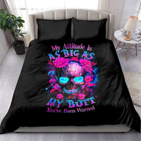 Sugar Skull Bedding Set My Attitude Is As Big As My Butt You've Been Warned - Wonder Print Shop