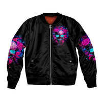 Sugar Skull Bomber Jacket My Attitude Is As Big As My Butt You've Been Warned - Wonder Print Shop