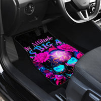Sugar Skull Car Mats My Attitude Is As Big As My Butt You've Been Warned - Wonder Print Shop